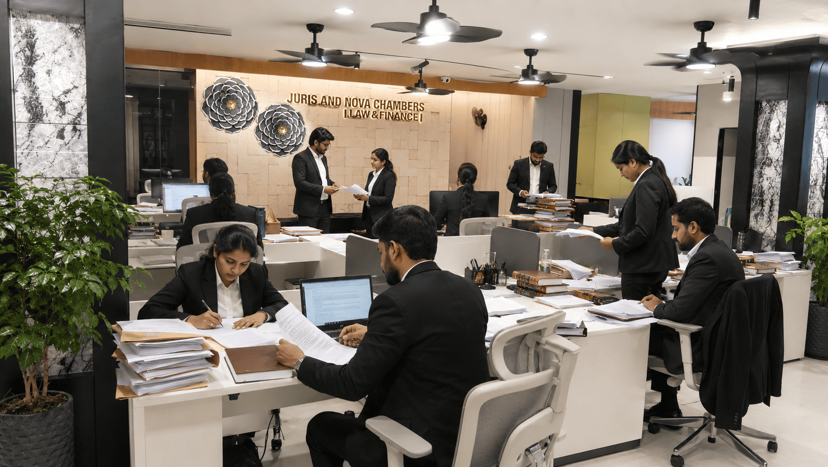 Team of advocates working at the Juris And Nova Chambers office in Chennai